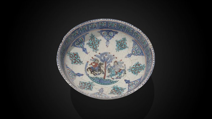 Mina'i ware bowl, 1200-1299 CE – Free 3D Model STL