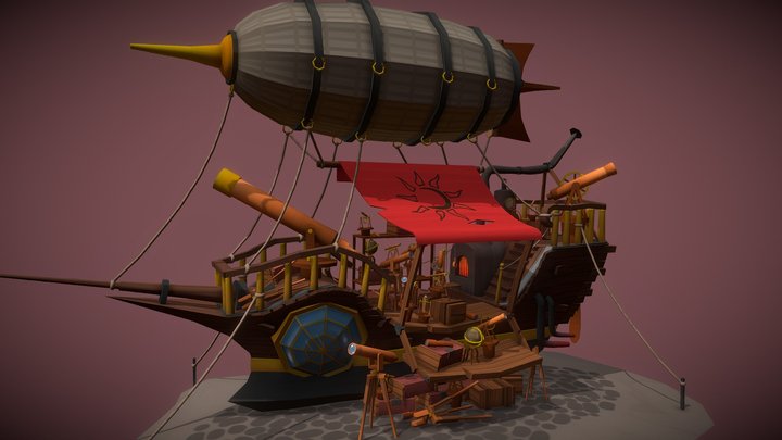 DAE Bazaar - Flying Merchant 3D Model