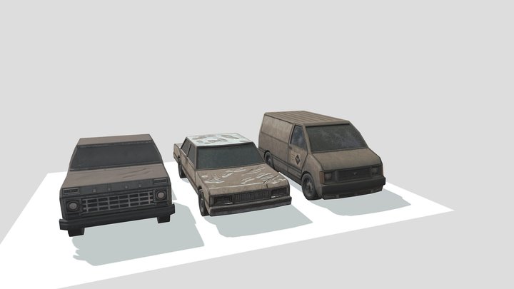 Old cars 3D Model
