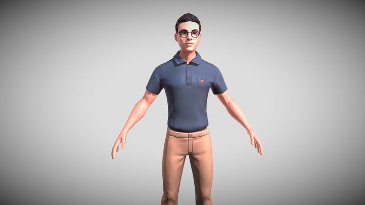 Casual Man -RIGGED- 3D Model