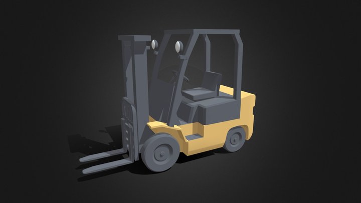 Low poly Forklift model – Modelo 3D gratuito STL