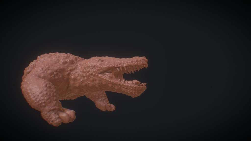 Crocodile Bust Sculpt (With Some Intense Scales)