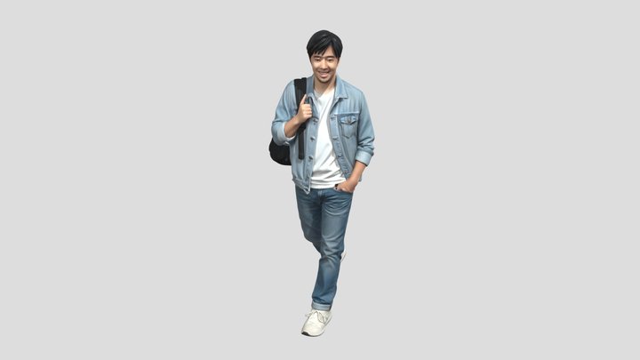 Casual Denim Traveler – Kostenloses 3D-Modell STL