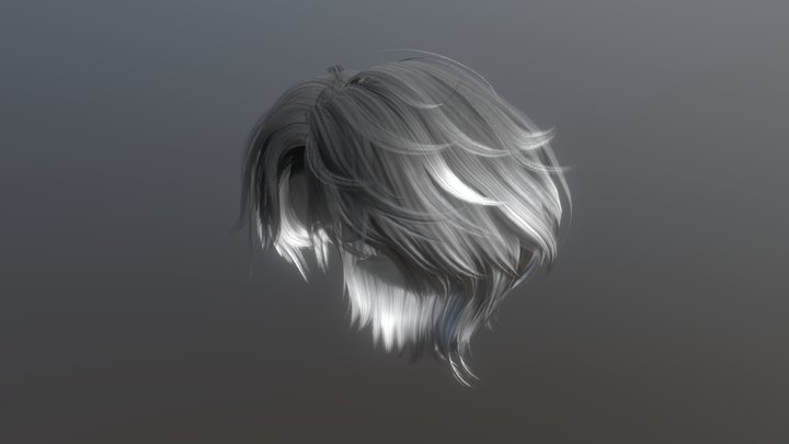 Wolf Haircut (With Bones) 3D Model