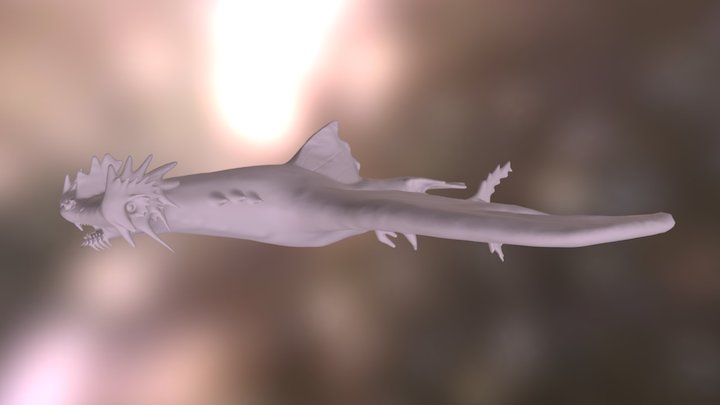 Saw Eyed Hammer shark 3D Model