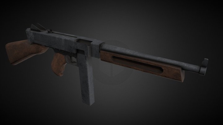 Tommy Gun 3D Model