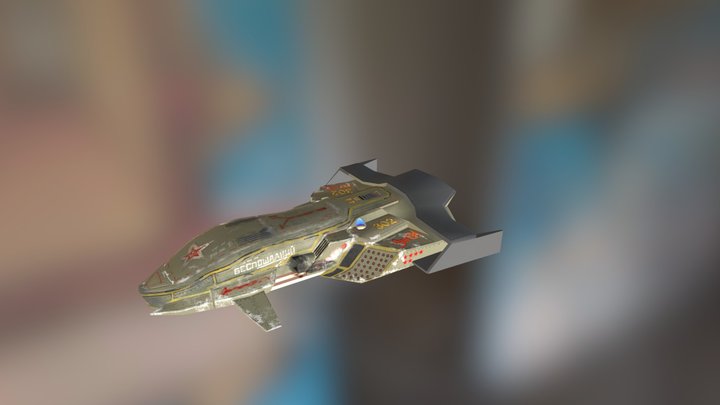 Soviet spaceship "Ruthless" 3D Model