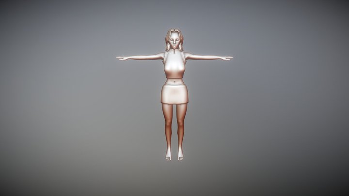 Anime Girl1 3D Model