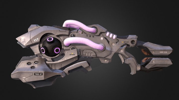 SciFi_Gravity Gun 3D Model