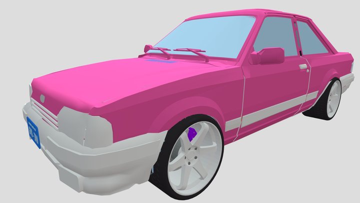 SIMPSONS PINK CAR VOLSWAGEN APOLLO GSL 3D Model