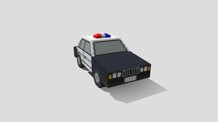 Police car low poly 3D Model