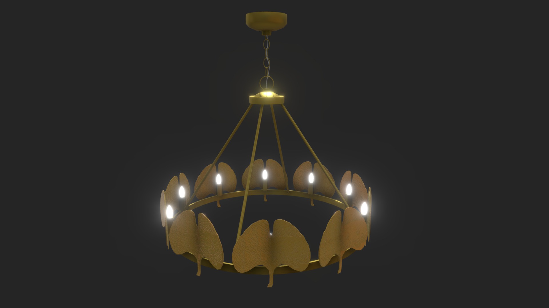 3D model HGP2018CL-23 - This is a 3D model of the HGP2018CL-23. The 3D model is about a chandelier with lights.