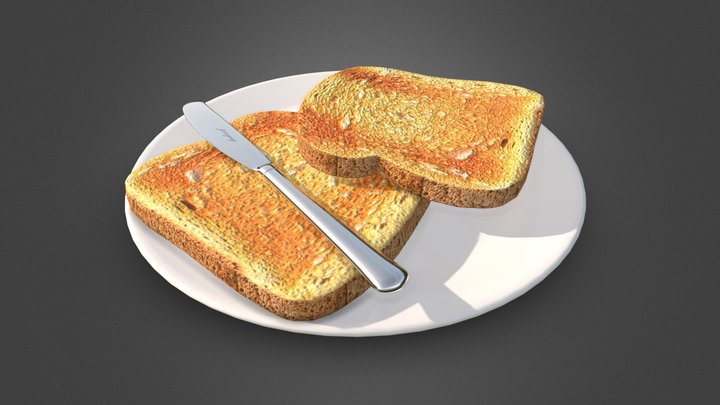 Toasted Bread 3D Model