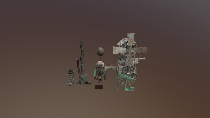 DAE 5 Finished props - Rustborn 3D Model