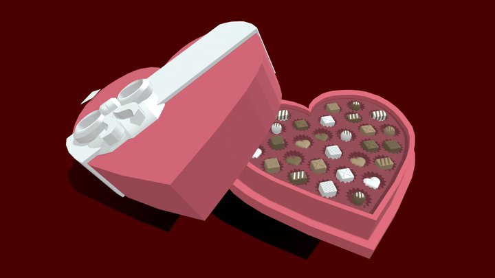 Valentine's Candy Box 3D Model