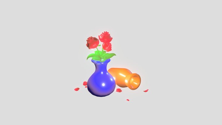 Simple Flower_꽃병 – Free 3D Model STL
