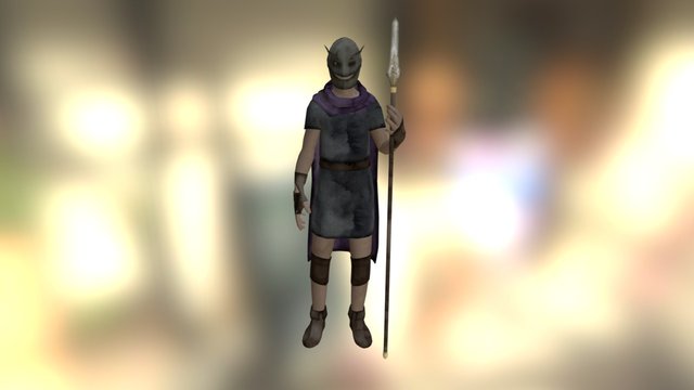 Guard Textured 2 3D Model