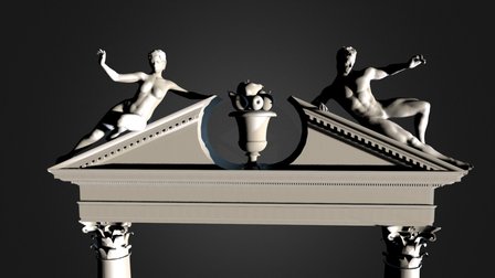 Pediment Hi Res 3D Model