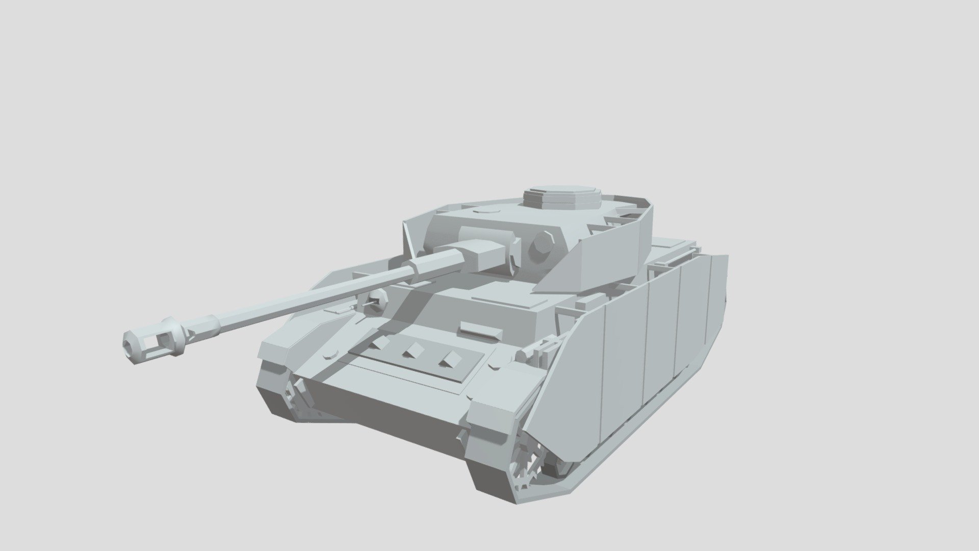 Low-poly Pz IVH German tank