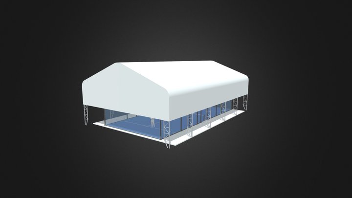 PC-AL01 Padel Tennis Court Membrane Canopy 3D Model
