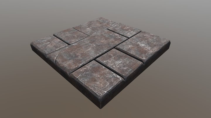 Floor Asset Low Poly 3D Model