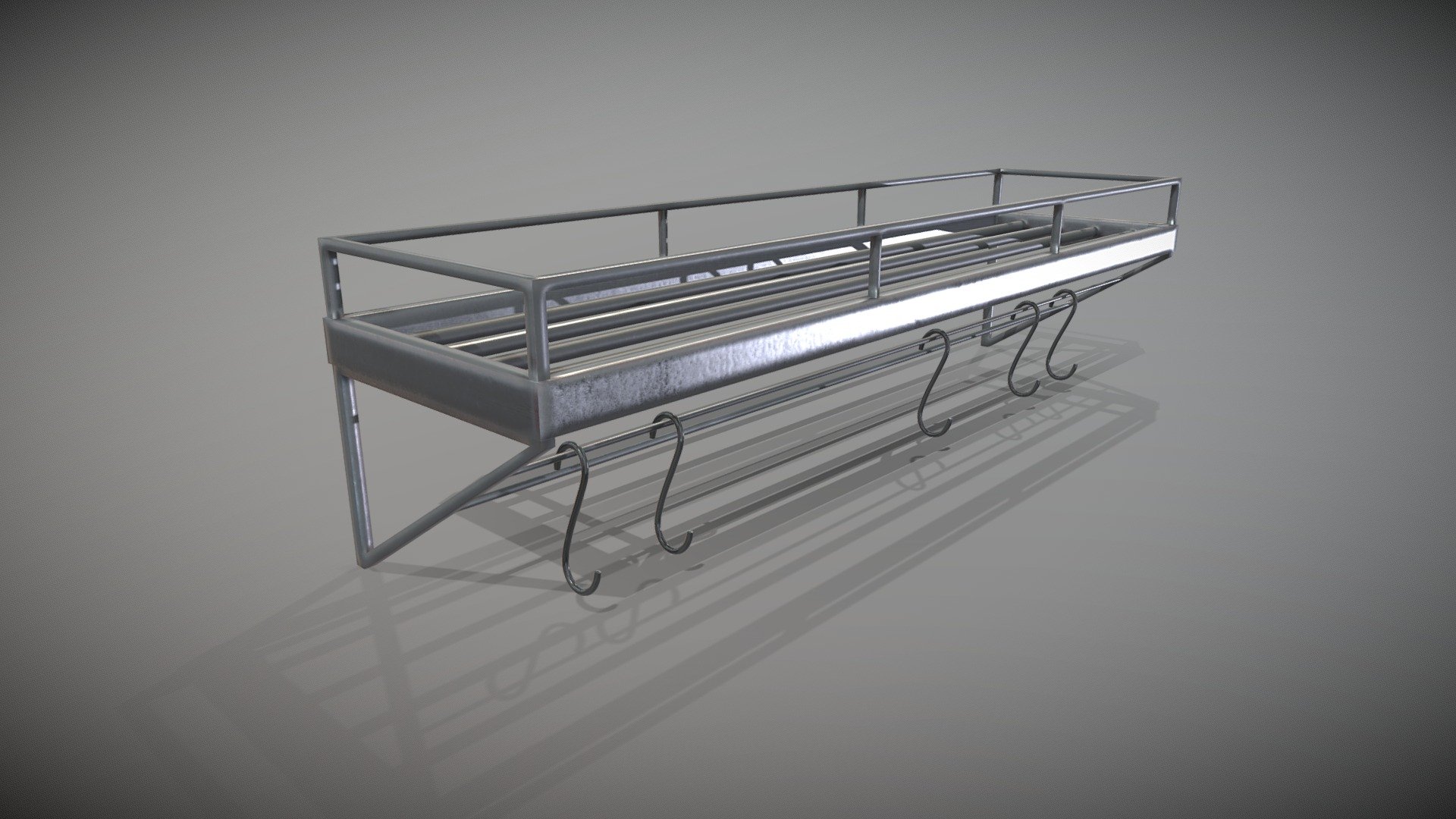 Wall pan rack - Download Free 3D model by Sousinho [30670ee] - Sketchfab