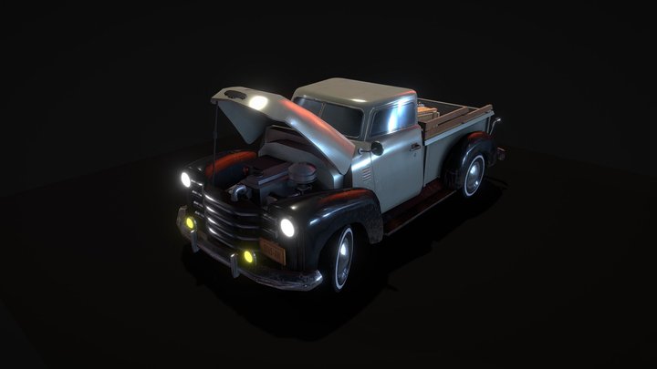 1950s Pickup Truck 3D Model