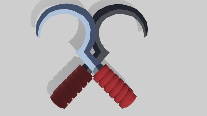Twin Hooks 3D Model