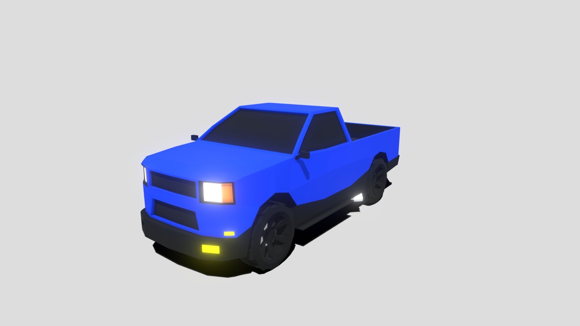 low poly car truck