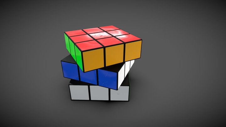 Кубик Рубика. Rubik's Cube. Zauberwürfel (DE) – Free 3D Model STL