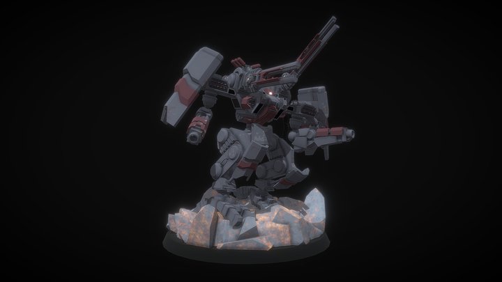 Artillery Mecha Model 3D Model
