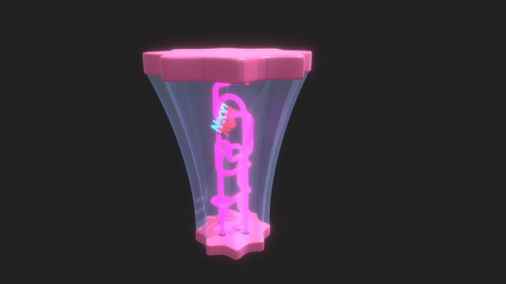 Neon simple lamp 3D Model