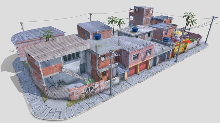 Favela street 3D Model