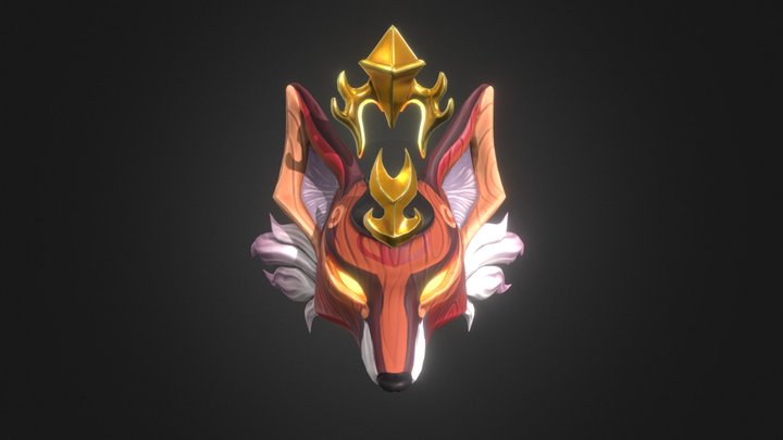 Mysterious Fox Mask 3D Model
