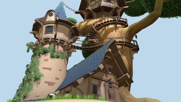 Witch Treehouse 3D Model