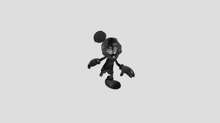 Hellbound Photo Negative Mickey Not Baked 3D Model