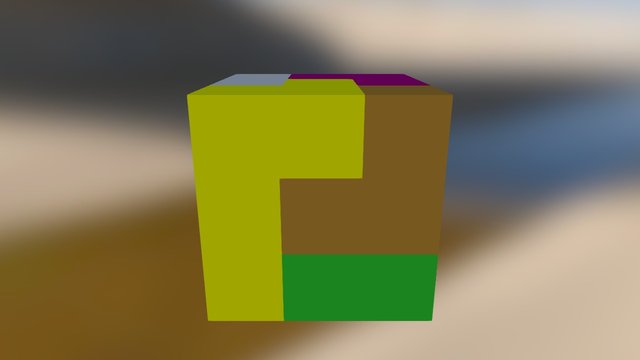 Puzzle Cube Assembly 3D Model