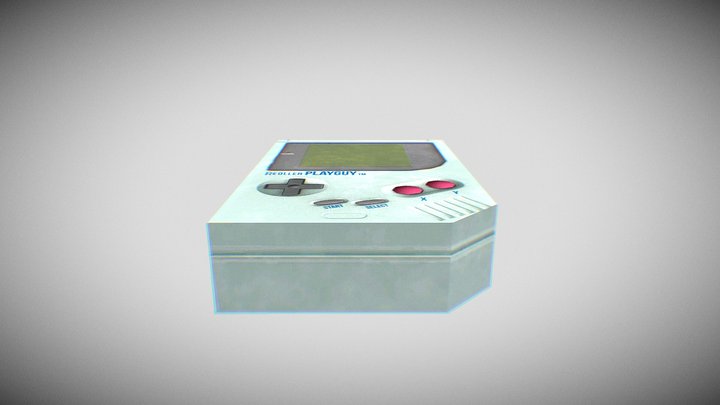 Low-poly Portable Game Console 3D Model