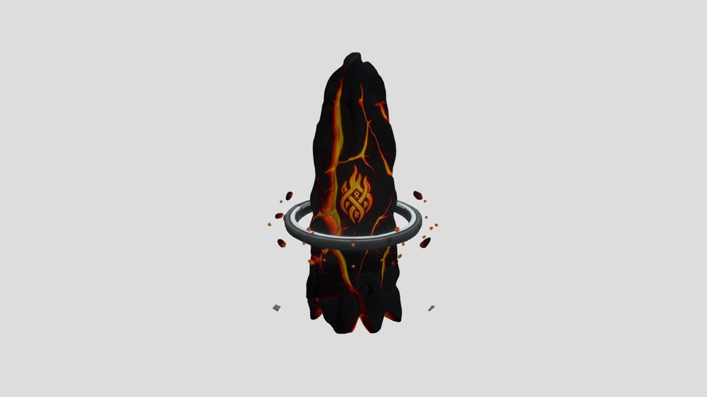 Stylized Magma Pillar - (Game Ready)