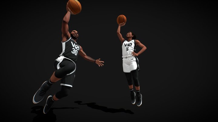 v0 Basketball Players Free 3D Model