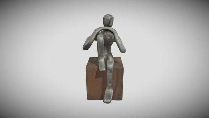 Thoughtful Seated Man 3D Model