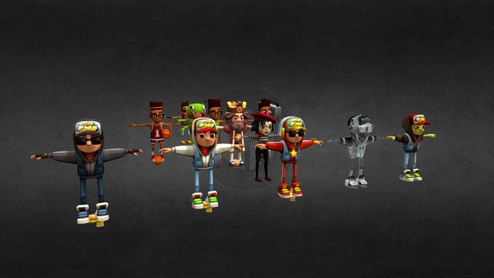 Subway surfers character's 3D Model