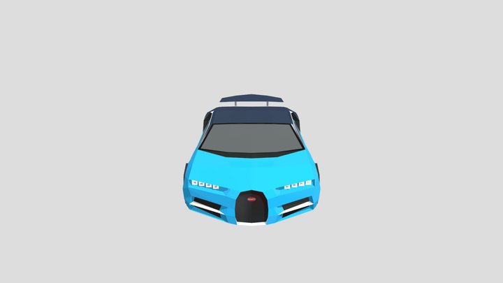Lowpoly Bugatti Chiron 3D Model