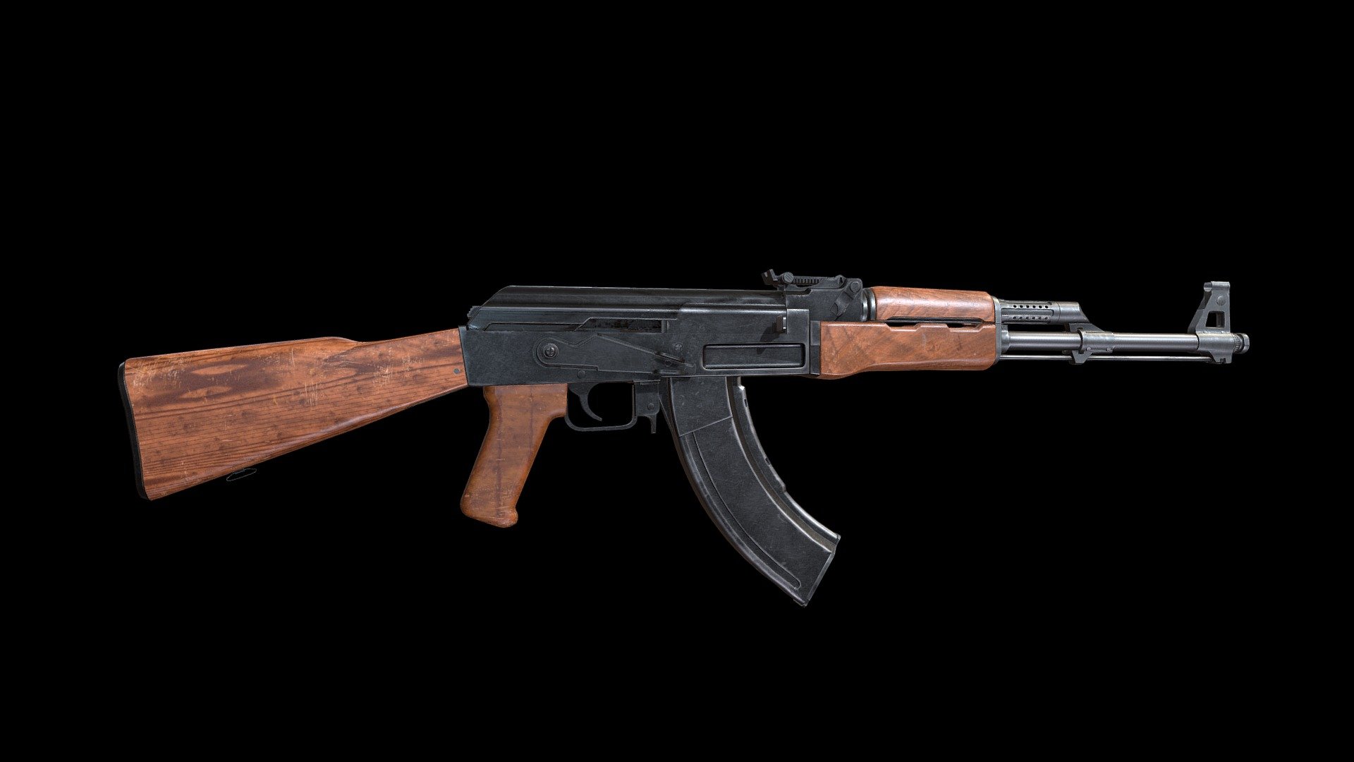 AK 47 type-2 - 3D model by tornikegavashelishvili5 [3075645] - Sketchfab