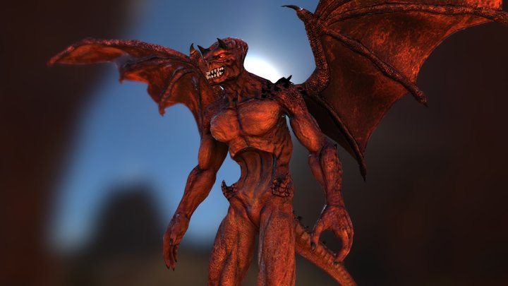 3DRT - Gargoyle monster 3D Model