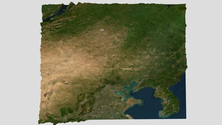 Topography of Northeast China 3D Model