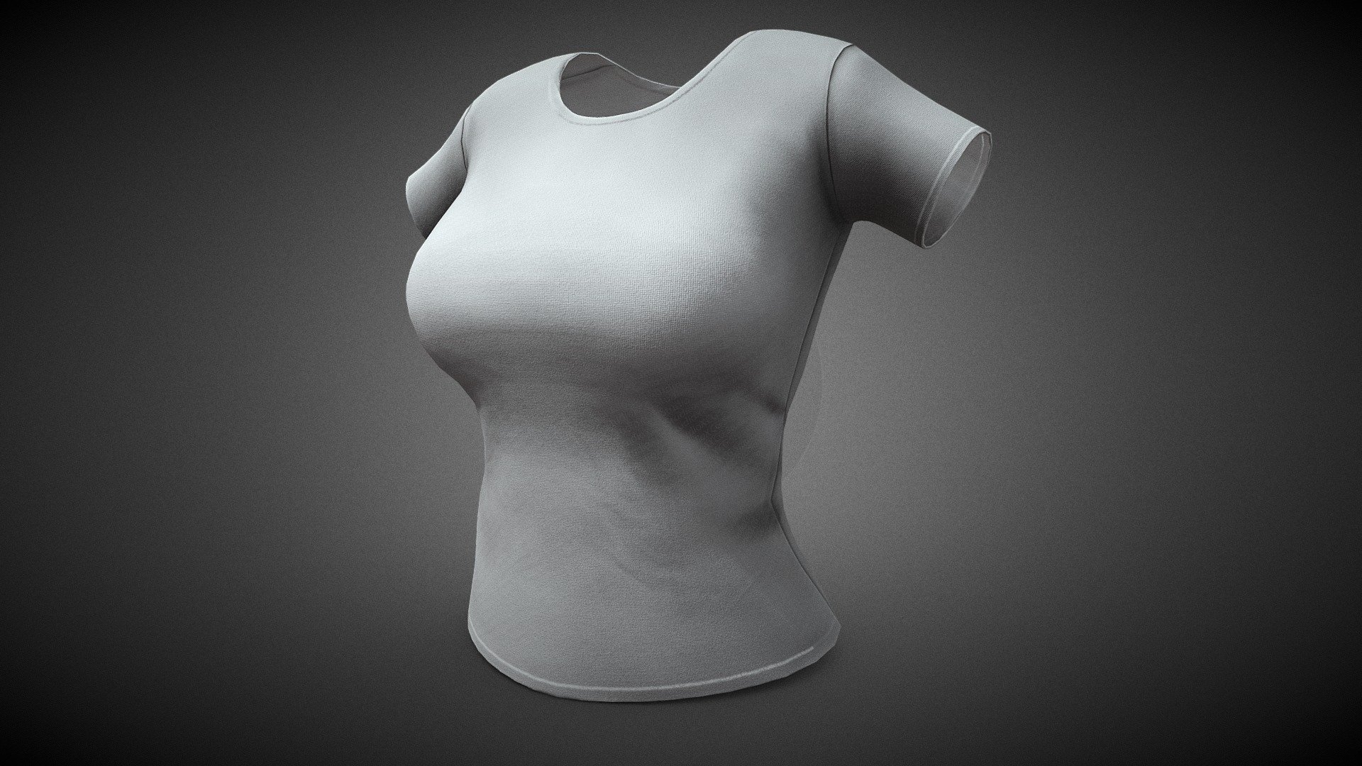 Female White T-Shirt Style 4 - Buy Royalty Free 3D model by CG StudioX ...