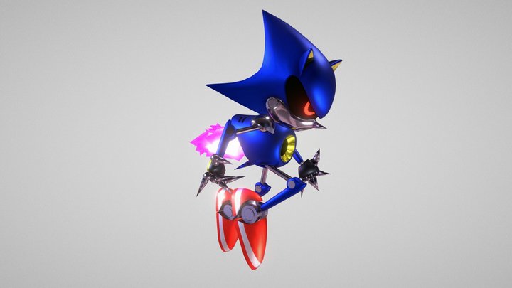 Metal Sonic 3D Render