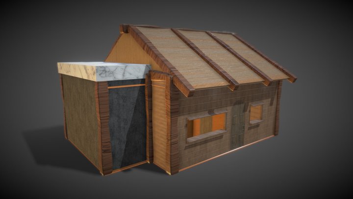 Old Style Fantasy Cabin 3D Model
