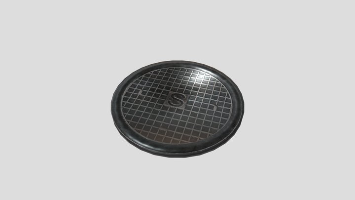 Low-Poly Manhole Cover